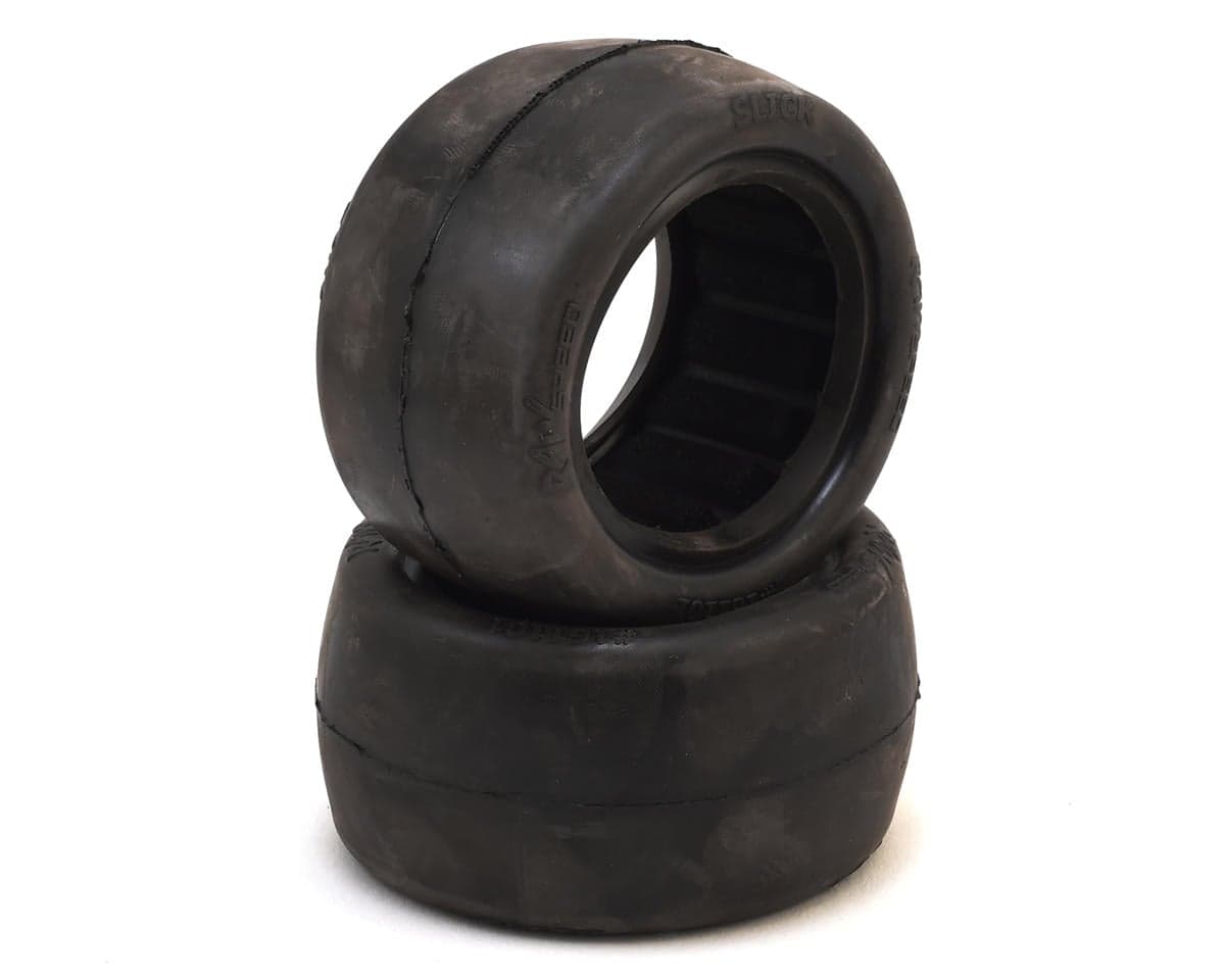 Raw Speed RC Slick 2.2" 1/10 Rear Buggy Tires (2) (Super Soft) w/Foam Inserts