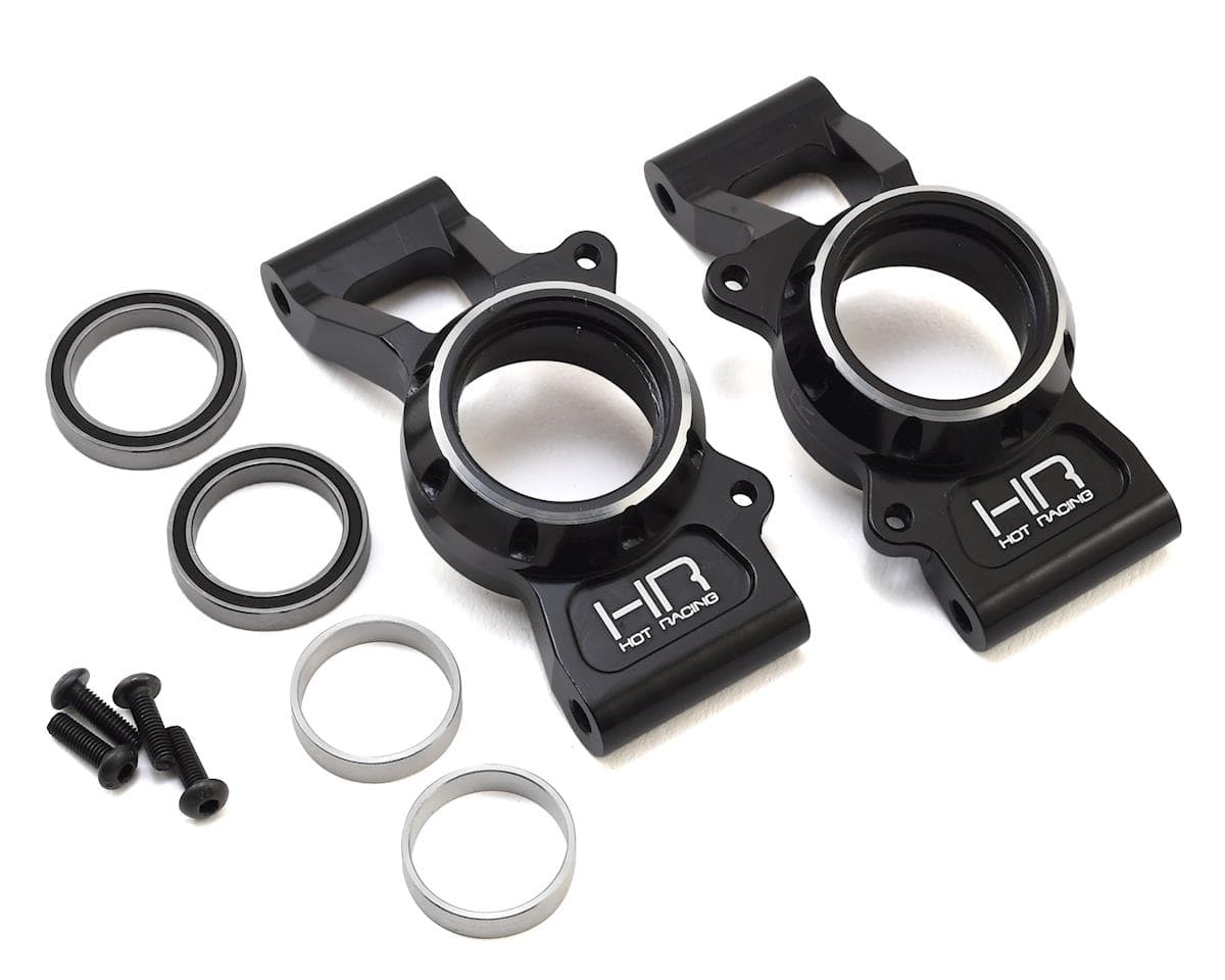 Hot Racing Aluminum Rear Hub Carrier Set for Traxxas X-Maxx (Black)