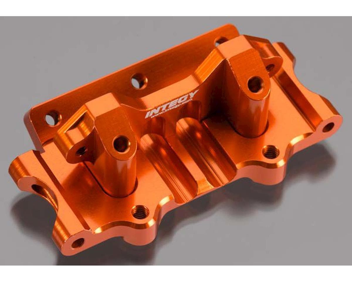 Team Integy T3 Front Bulkhead for Rustler/Stampede (Orange) (2)