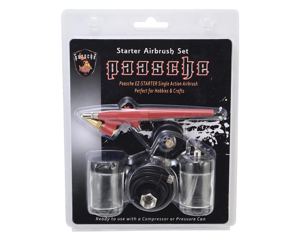 Paasche EZ-STARTER Single Action Airbrush Kit (Great for Beginners)
