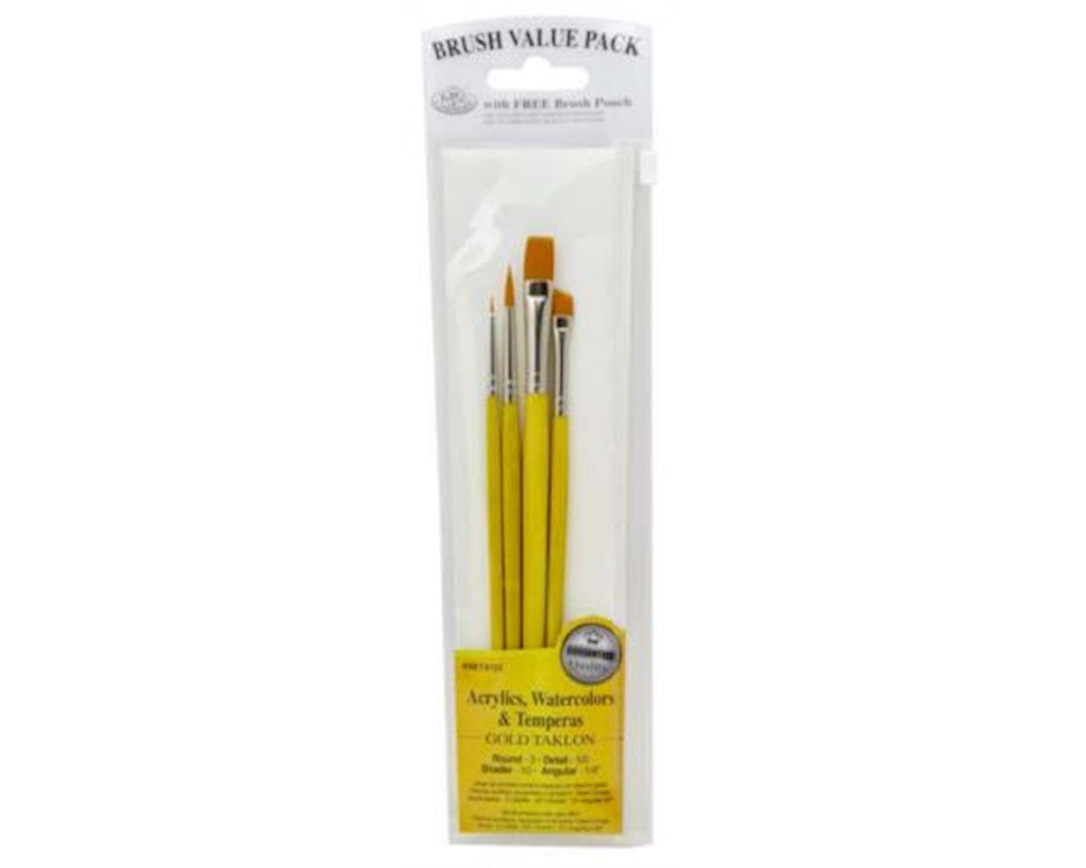 Royal Brush Manufacturing Gold Taklon Shader Set
