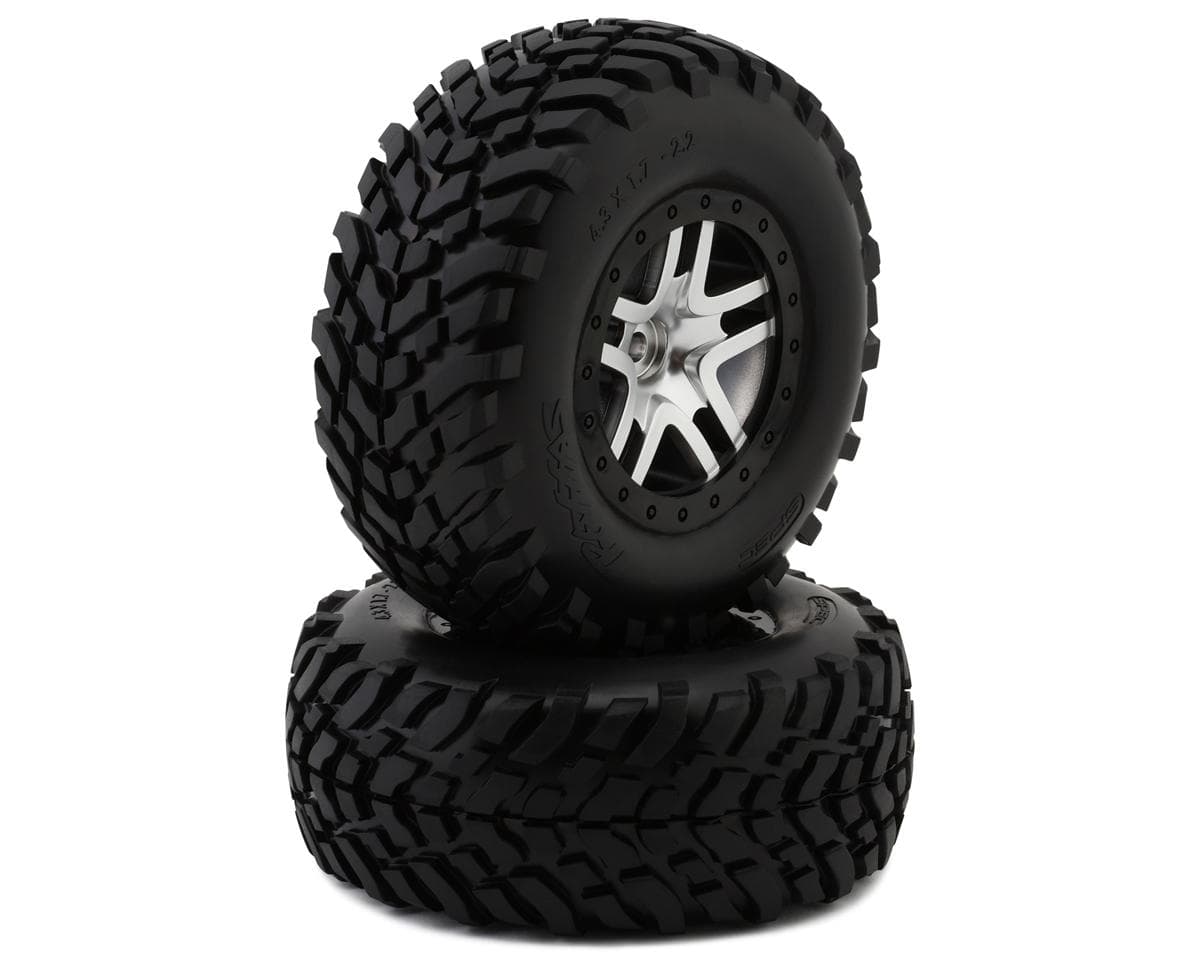 Traxxas SCT Off-Road Pre-Mounted Tires w/SCT Split-Spoke Wheels (Satin) (2)
