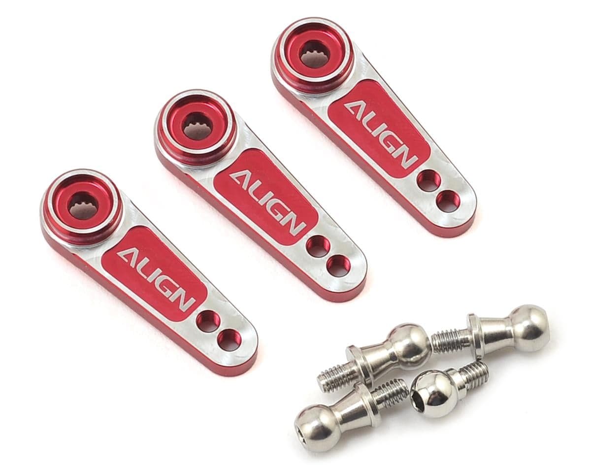 Align D6FF Metal Servo Horn (2.5mm) (Red) (25T)