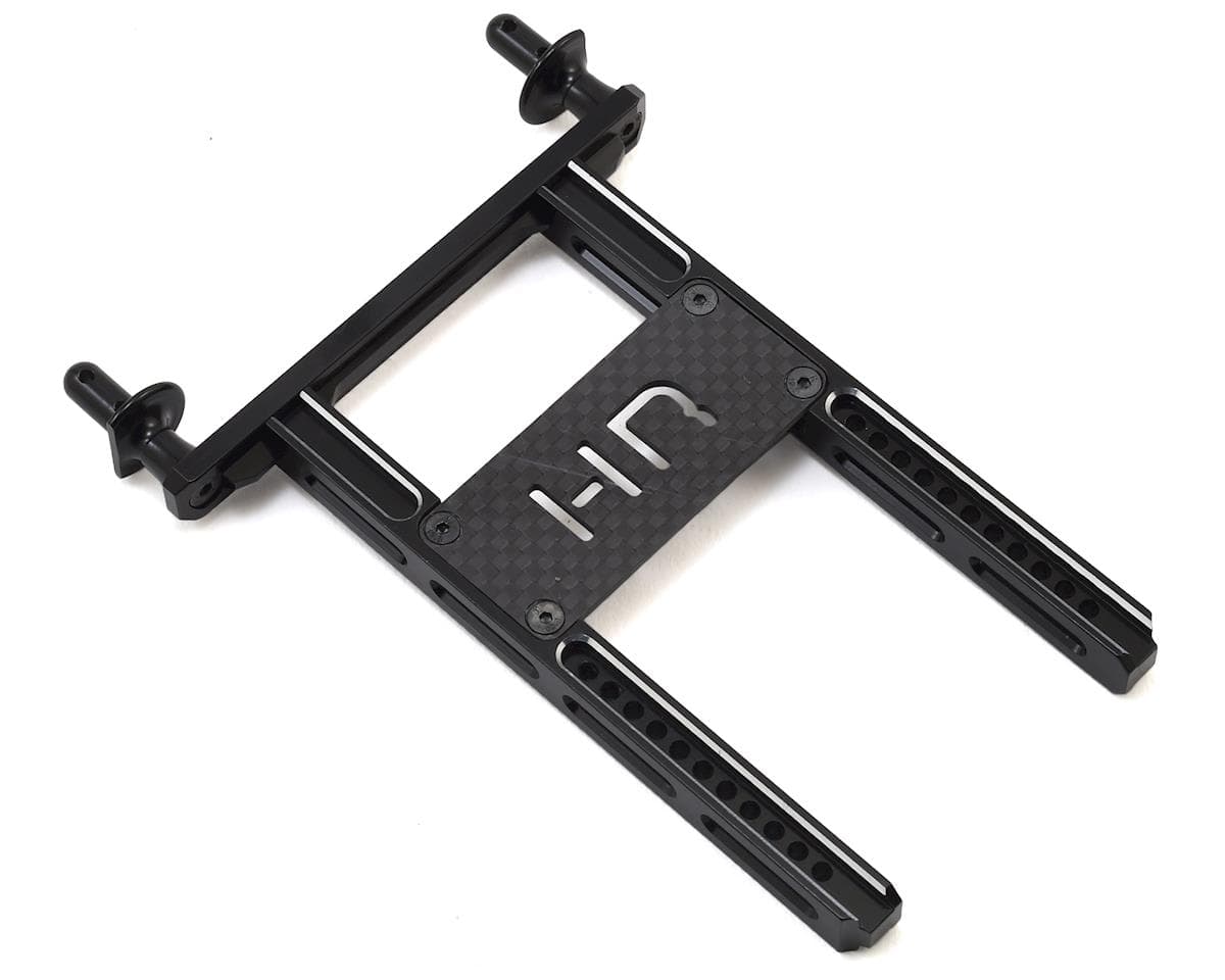 Hot Racing Aluminum Rear Body Mount w/Graphite Brace for Traxxas TRX-4 (Black)