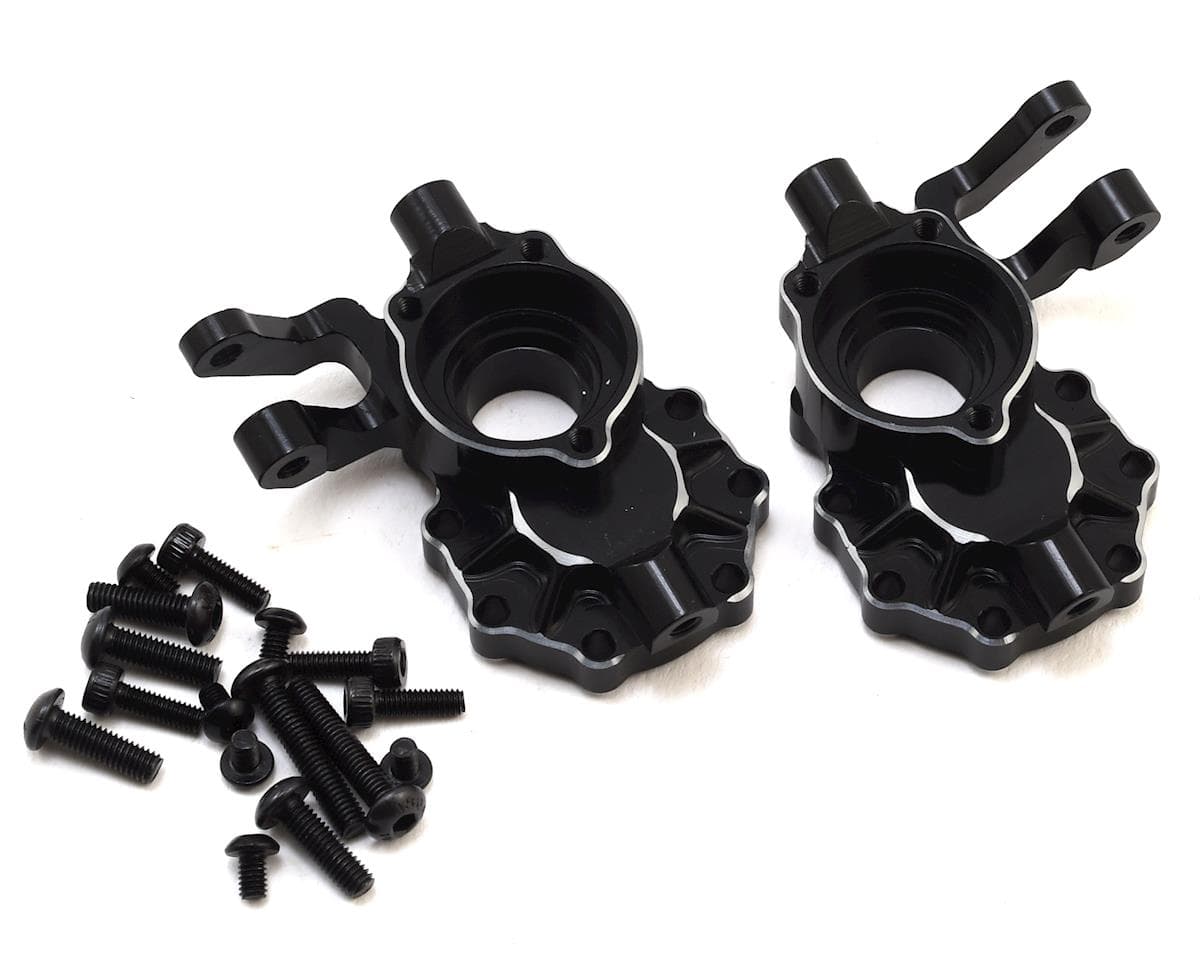 Hot Racing Aluminum Front Inner Portal Housing for Traxxas TRX-4 (Black) (2)