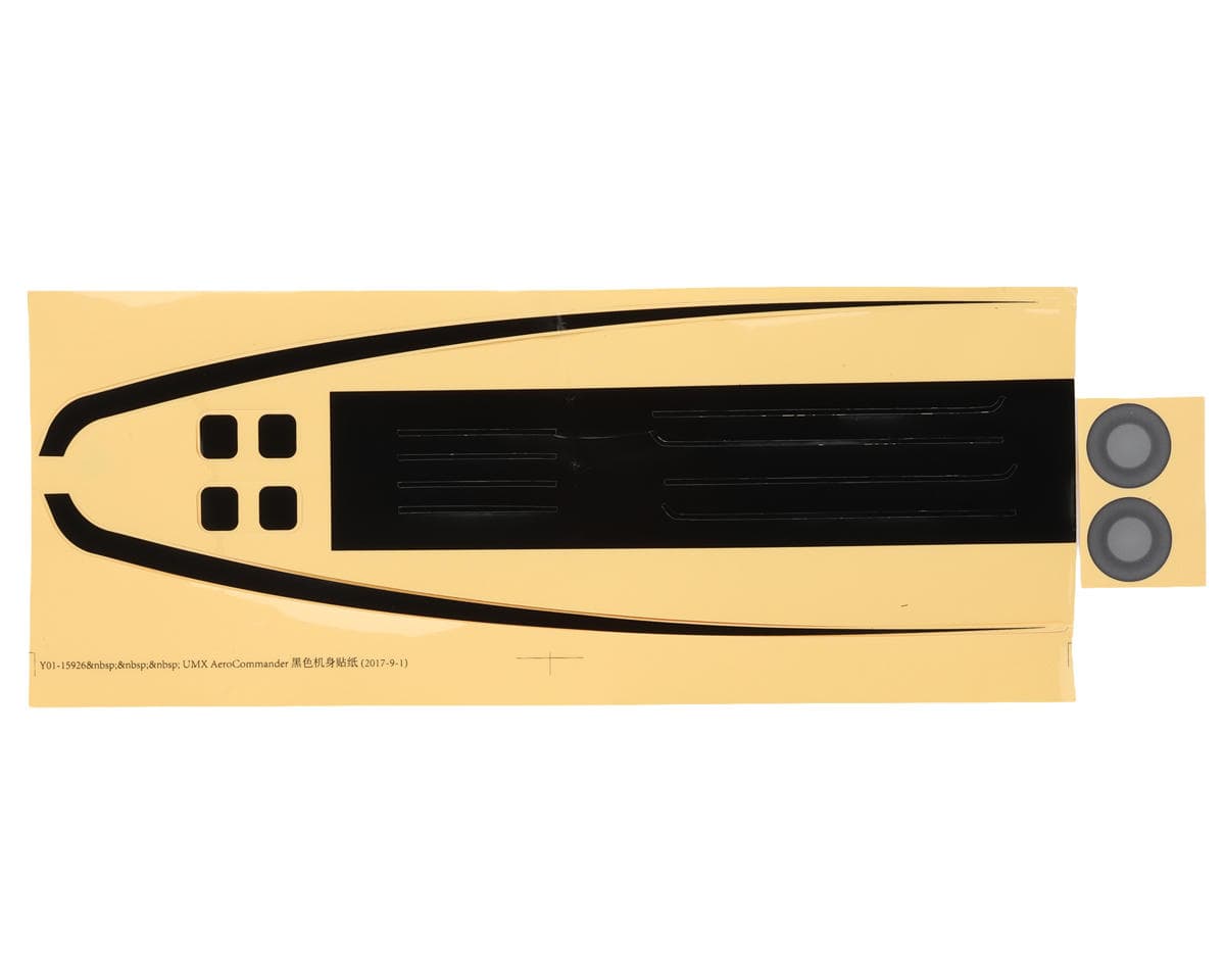 E-flite UMX Aero Commander Decal Sheets