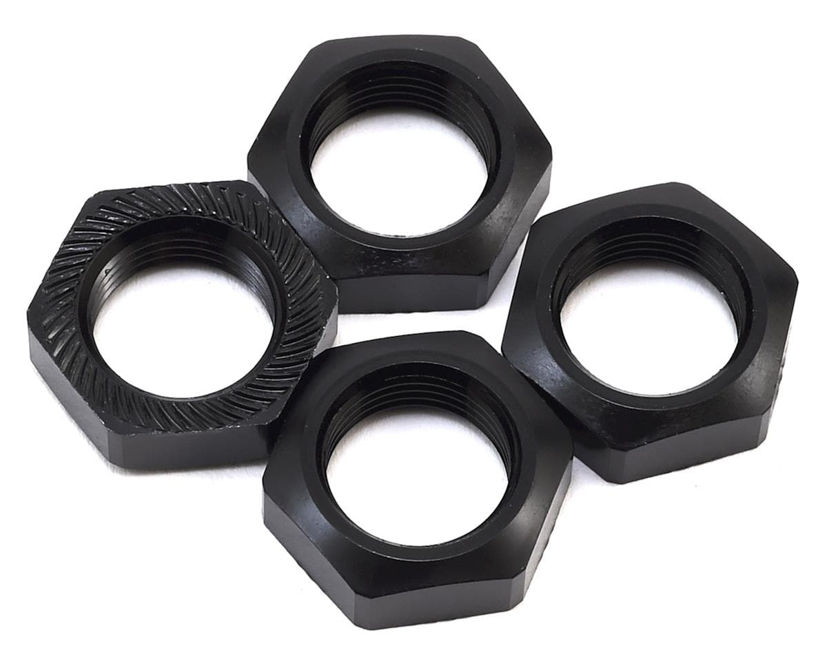 Losi Super Baja Rey Serrated Wheel Nut (Black) (4)