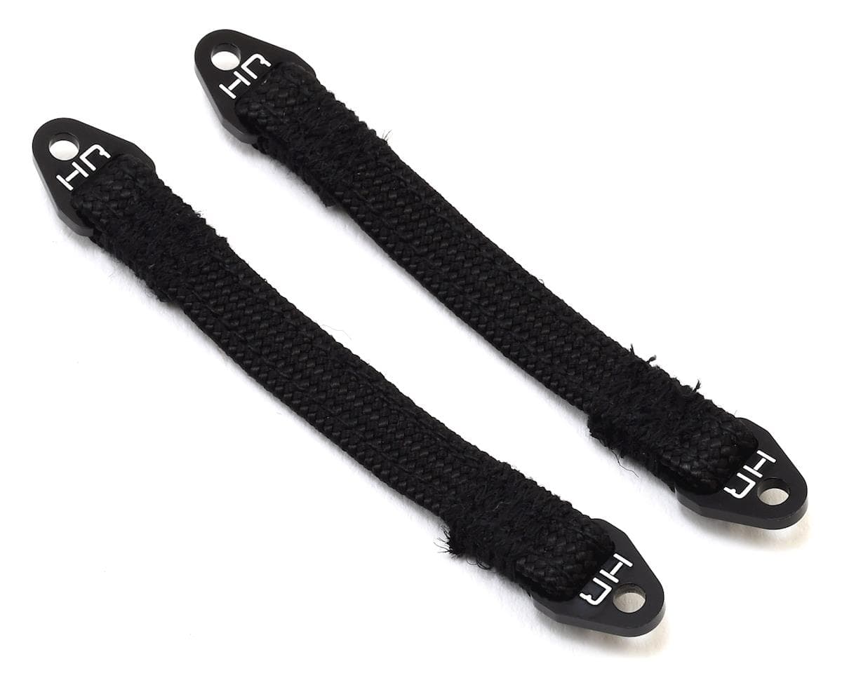 Hot Racing 80mm Suspension Travel Limit Straps (2) (Black)