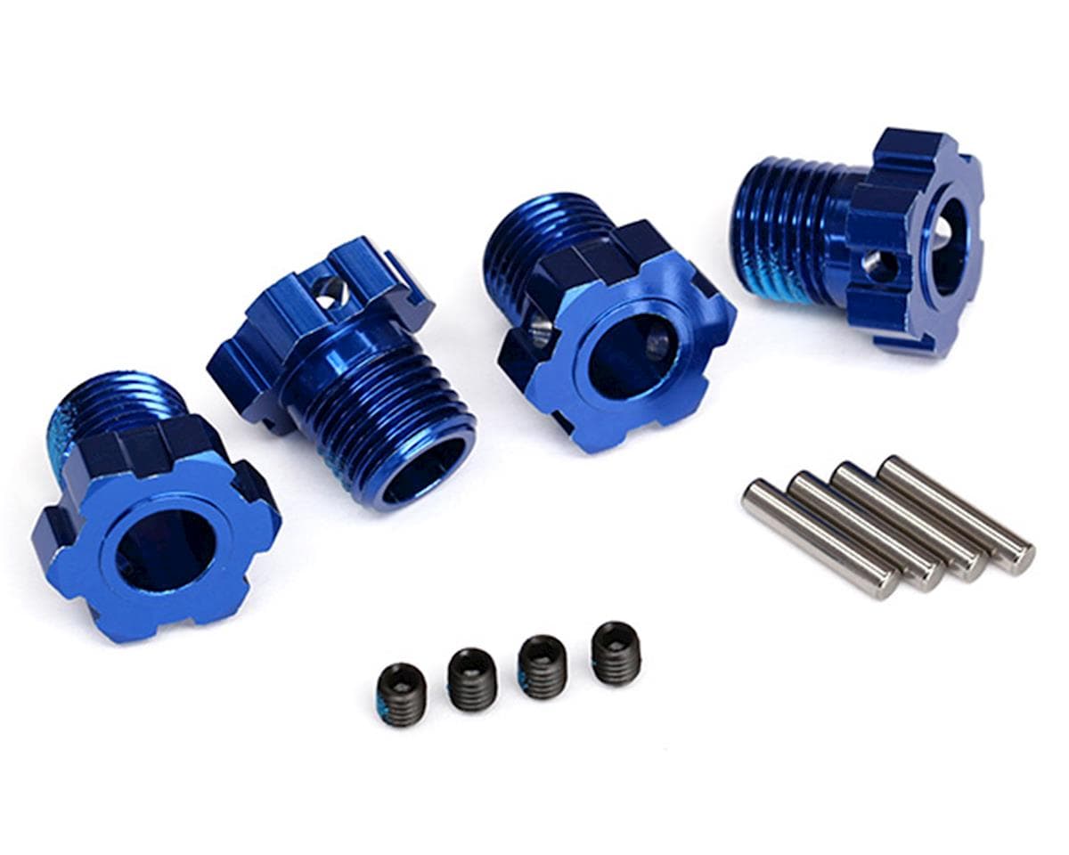 Traxxas 17mm Splined Wheel Hub Hex (Blue) (4)