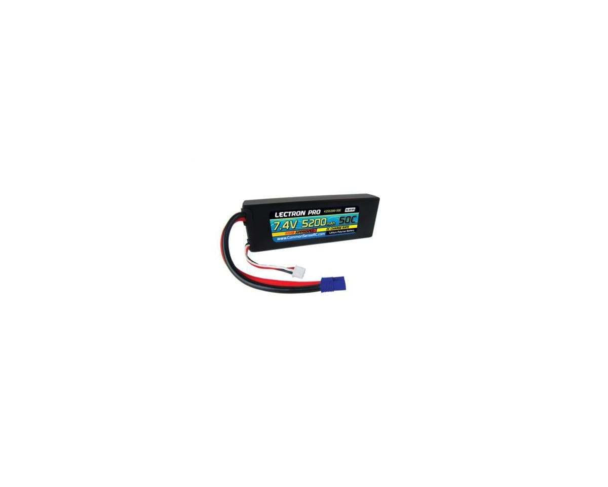 Common Sense RC Lectron Pro 2S LiPo Battery 50C (7.4V/5200mAh) w/EC3 Connector