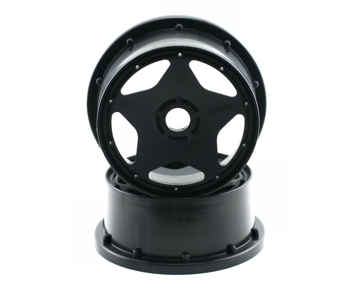HPI Baja 5B Super Star Front BeadLock Wheels (Black) (2) (120X60mm)