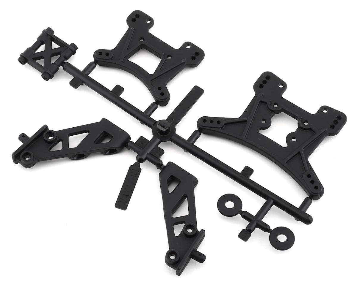 Team Associated Reflex 14B/14T Front & Rear Shock Tower Set w/Wing Mounts