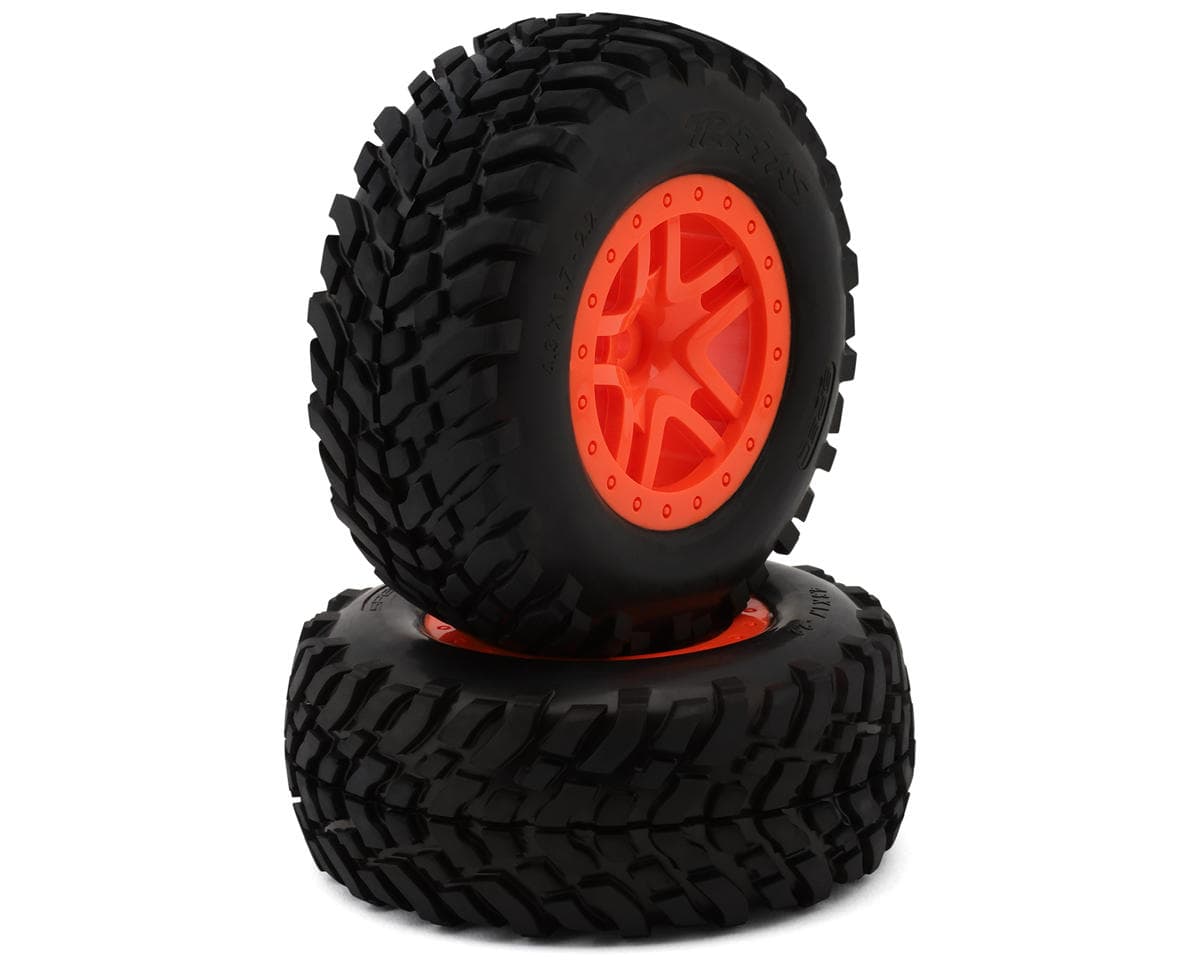 Traxxas SCT Off-Road Racing Pre-Mounted w/SCT Split-Spoke Wheels (Orange) (2)