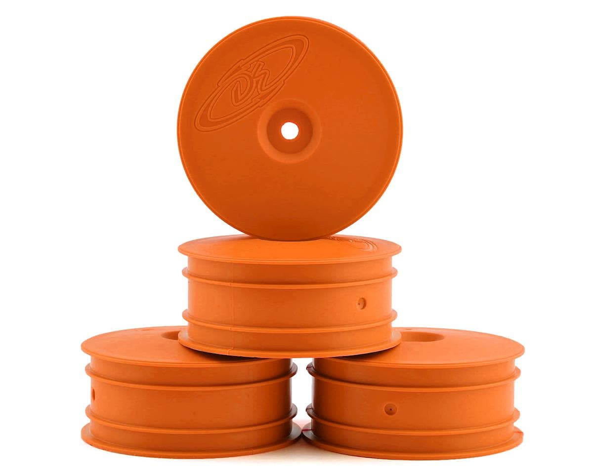 DE Racing Speedline 2.2 4WD Buggy Front Wheel (4) (Orange) (22-4/EB410) w/12mm Hex
