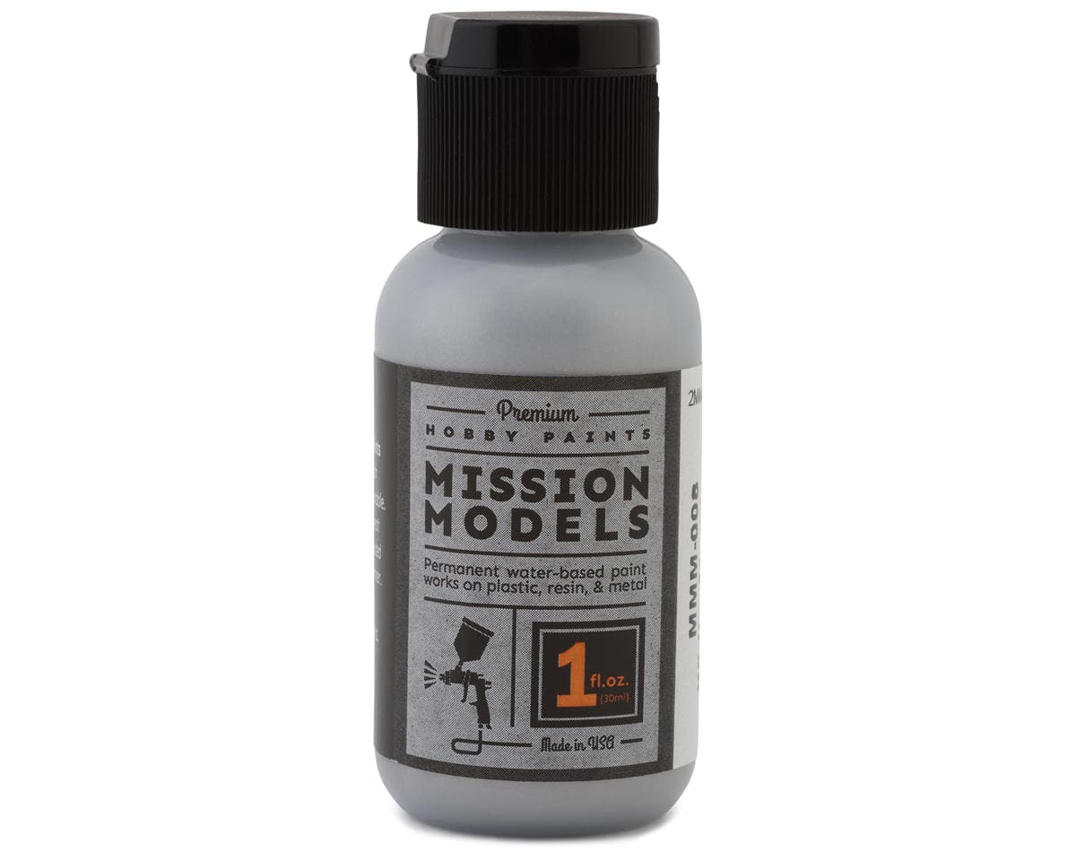 Mission Models White Aluminum Acrylic Model Paint (1oz)