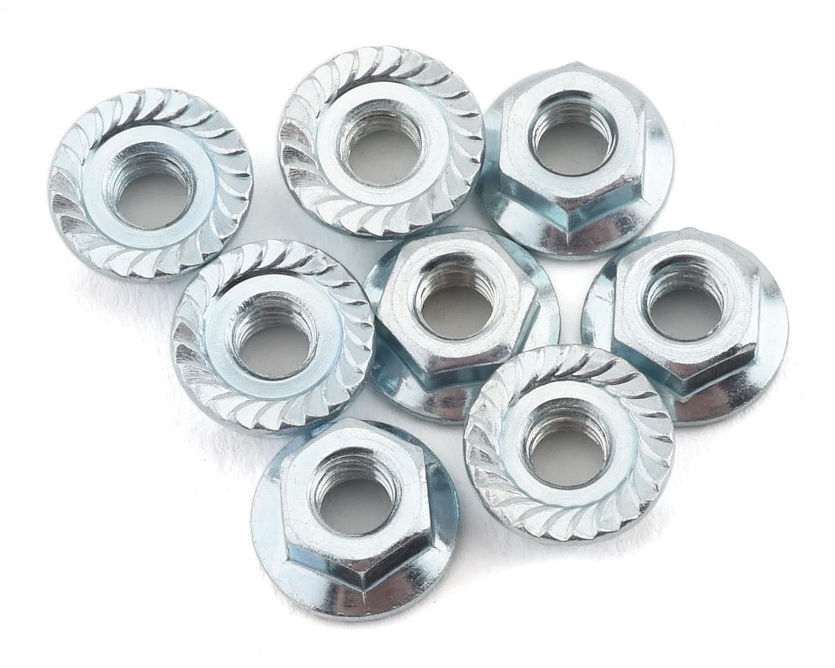 Custom Works M4 Serrated Flanged Wheel Nuts (8)