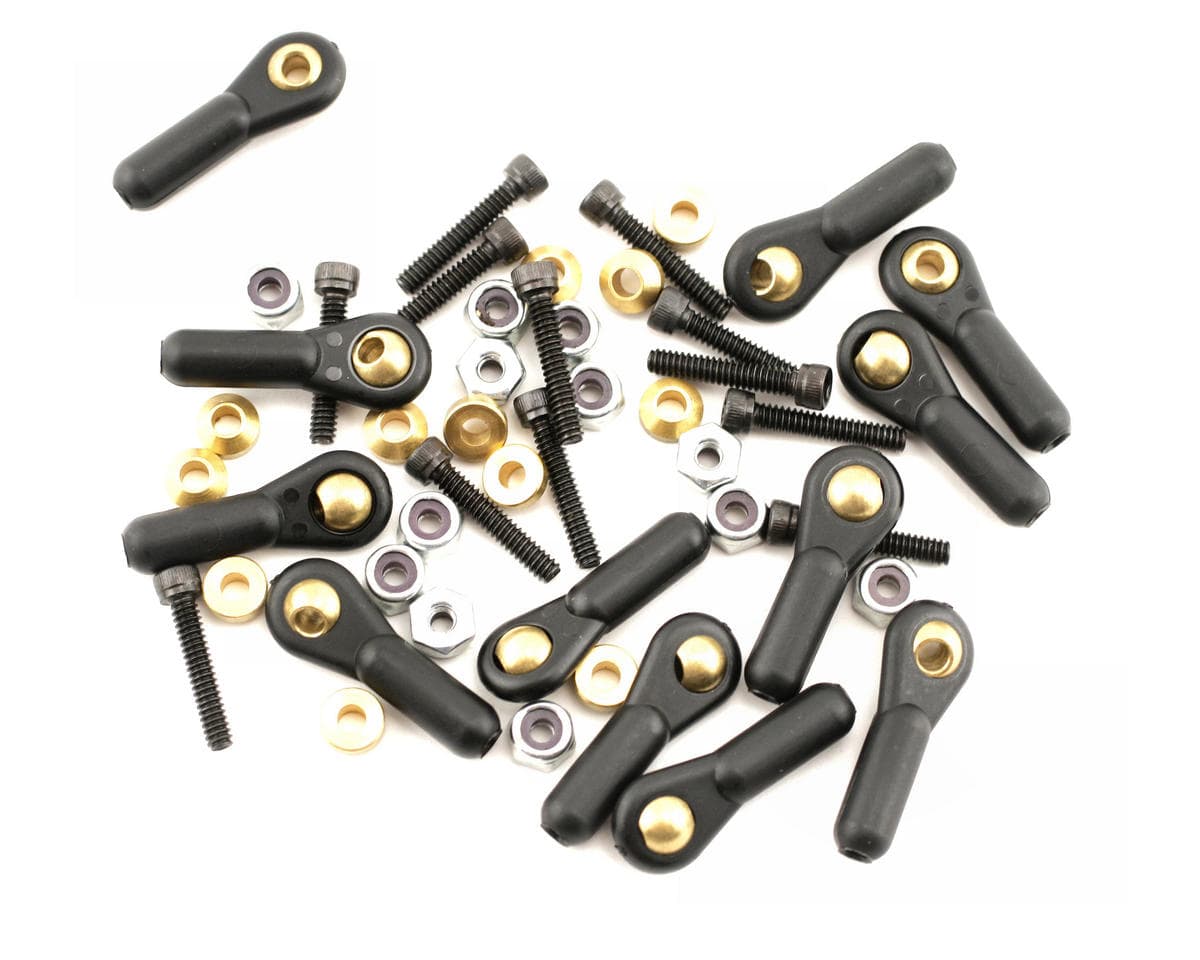 DuBro 4-40 Heavy Duty Ball Link Set (Black) (12)