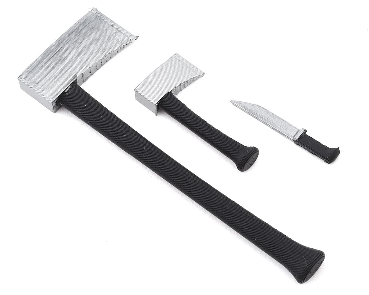 Scale By Chris Woodsman Multi Pack w/Axe, Hatchet & Buck Knife (Miniature Scale Accessory)