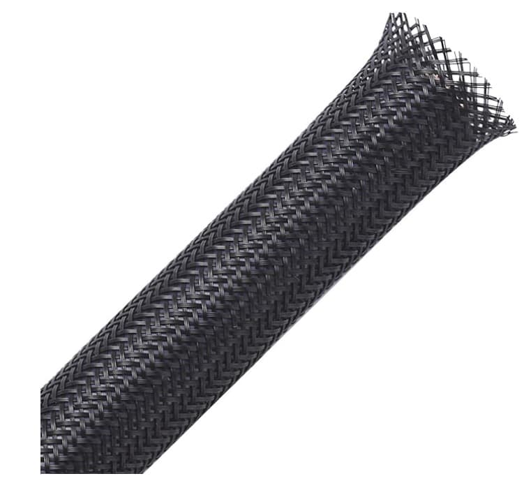 100ft - 1/4 inch PET Expandable Braided Sleeving – Black – Alex Tech Braided Cable Sleeve