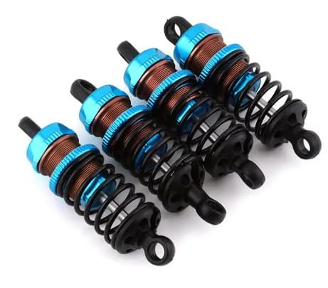Yeah Racing Aluminum Go Big Bore Touring Shocks (Blue) (4) (55mm)