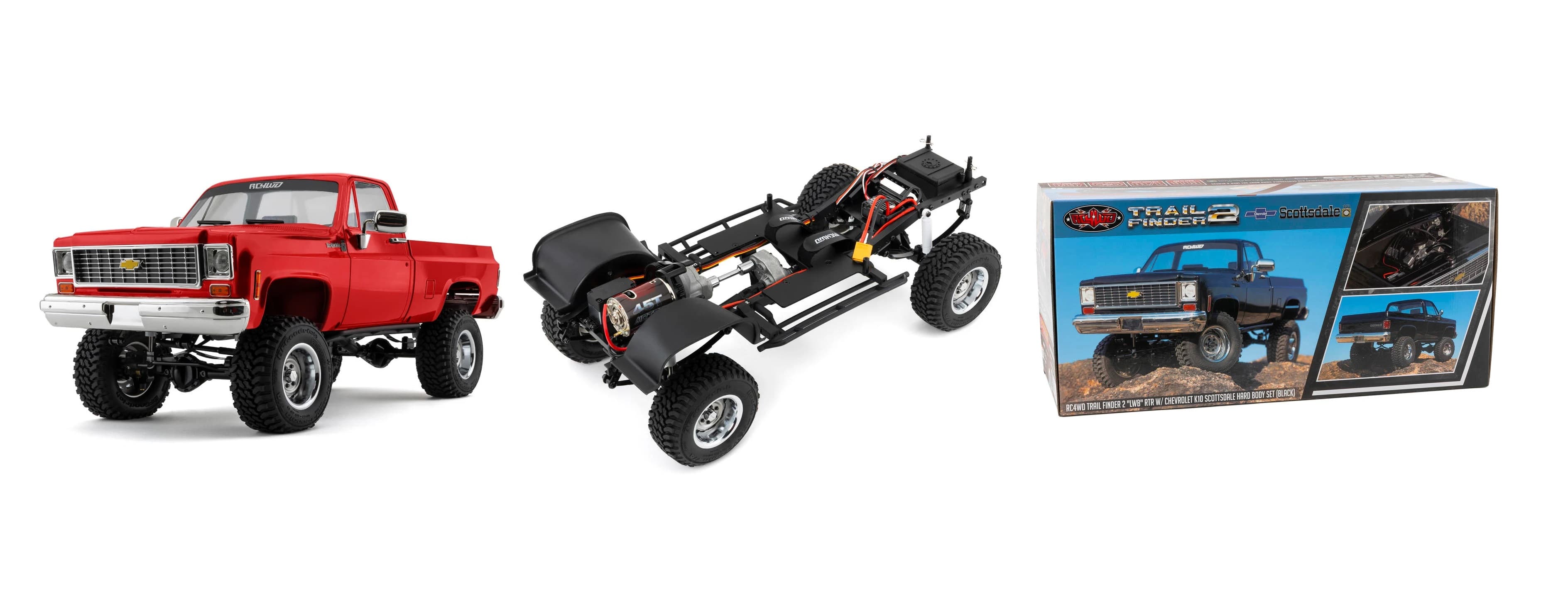 RC4WD Trail Finder 2 "LWB" RTR Scale Truck w/ Chevrolet K10 Scottsdale Hard Body